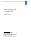 Psychologisch Onderzoek (Cijfer 8!) NCOI Toegepaste Psychologie