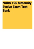  NURS 125 Maternity Evolve Exam Test Bank 