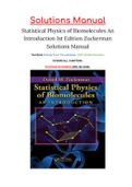 Statistical Physics of Biomolecules An Introduction 1st Edition Zuckerman Solutions Manual