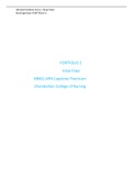 NR661-APN Capstone Practicum/NR 503 Portfolio Part 2 -Hinal Patel