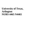 University of Texas, Arlington NURS 4465  Module 2: Review/Quiz Status Completed Attempt Score 100.05 out of 100.05 points