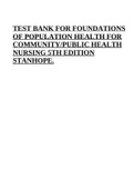 Foundations for Population Health in Community/Public Health Nursing 6th Edition by Marcia Stanhope