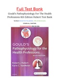 Goulds Pathophysiology For The Health Professions 6th Edition Hubert Test Bank