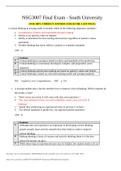 NSG3007 Final Exam - South University