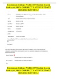 Rasmussen College: NUR 2407 Module 6 open book quiz,100% CORRECT LATEST UPDATE 2021/2022 RATED A+ 