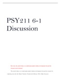 PSY211 6-1 Discussion_Southern New Hampshire University