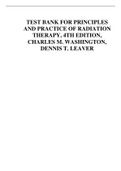 TEST BANK FOR PRINCIPLES  AND PRACTICE OF RADIATION  THERAPY, 4TH EDITION,  CHARLES M. WASHINGTON,  DENNIS T. LEAVER