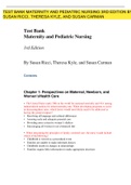 TEST BANK MATERNITY AND PEDIATRIC NURSING 3RD EDITION BY SUSAN RICCI, THERESA KYLE, AND SUSAN CARMAN