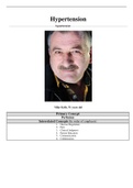 Case Hypertension Case Study: Basic Adult Health, Mike Kelly, 51 years old, (Latest 2021) Correct Study Guide, Download to Score A UNFOLDING Reasoning Case Study: STUDENT Hypertension History of Present Problem: Mike Kelly is a 51-year-old Caucasian male 