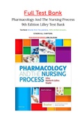 Pharmacology And The Nursing Process 9th Edition Lilley Test Bank