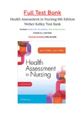 Health Assessment in Nursing 6th Edition Weber Kelley Test Bank