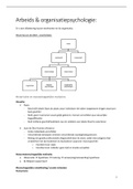 Samenvatting Arbeids- en Organisatiepsychologie + WPO