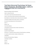 Exam (elaborations) Test Bank Abnormal Psychology, 8e Susan Nolen-Hoeksema, Brett Marroquin, COMPLETE EXAM QUESTIONS WITH RATIONALES Test Bank Abnormal Psychology, 8e Susan Nolen-Hoeksema, Brett Marroquin, COMPLETE EXAM QUESTIONS WITH RATIONALES Abnormal 