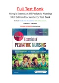 Wongs Essentials Of Pediatric Nursing 10th Edition Hockenberry Test Bank