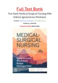 Medical Surgical Nursing 10th Edition Ignatavicius Test Bank