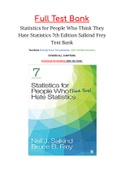 Statistics for People Who Think They Hate Statistics 7th Edition Salkind Frey Test Bank