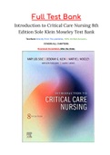 Introduction to Critical Care Nursing 8th Edition Sole Klein Moseley Test Bank