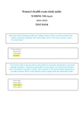 Exam (elaborations) NURSING NSG 6430  Women's health exam study guide (2021-2022 question and answers)TEST BANK  ISBN: 9781471152276