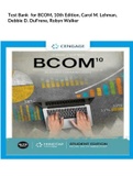 Test Bank for BCOM, 10th Edition, Carol M. Lehman, Debbie D. DuTest Bank for BCOM, 10th Edition, Carol M. Lehman, Debbie D. DuFrene, Robyn Walker.pdfTest Bank for BCOM, 10th Edition, Carol M. Lehman, Debbie D. DuFrene, Robyn Walker.pdfTest Bank for BCOM, 