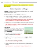 GIZMOS STUDENT EXPLORATION :GOLF RANGE UPDATED ANSWER KEY