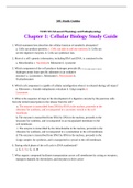 NURS 501 Advanced Physiology and Pathophysiology Chapter 1: Cellular Biology Study Guide