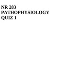 NR 283 PATHOPHYSIOLOGY QUIZ 1