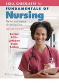 Skill Checklists for Fundamentals of Nursing