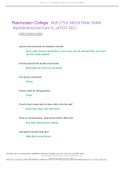 Rasmussen College : NUR 2755/ MDC4 FINAL EXAM  Multidimensional Care IV_LATEST 2021,100% CORRECT