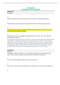 NURSING NR 508 ADVANCED PHARMACOLOGY QUIZZES (100% CORRECT Solutions) | Highly RATED Paper | Already GRADED A