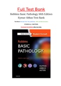 Robbins Basic Pathology 10th Edition Kymar Abbas Test Bank