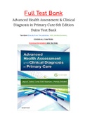 Advanced Health Assessment & Clinical Diagnosis in Primary Care 6th Edition Dains Test Bank