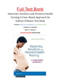 Maternity Newborn and Women’s Health Nursing A Case-Based Approach 1st Edition O’Meara Test Bank