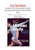 Memmler’s The Human Body in Health and Disease 14th Edition Cohen Hull Test Bank