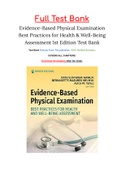 Evidence-Based Physical Examination Best Practices for Health & Well-Being Assessment 1st Edition Test Bank