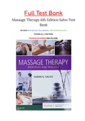 Massage Therapy 6th Edition Salvo Test Bank