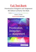 Prioritization Delegation and Assignment 4th Edition LaCharity Test Bank