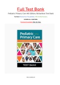 Pediatric Primary Care 4th Edition, Richardson Test Bank