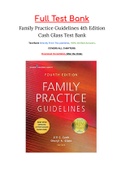 Family Practice Guidelines 4th Edition Cash Glass Test Bank