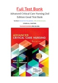 Advanced Critical Care Nursing 2nd Edition Good Test Bank