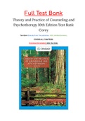 Theory and Practice of Counseling and Psychotherapy 10th Edition Test Bank Corey