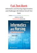 Informatics and Nursing Opportunities and Challenges 5th Edition Sewell Test Bank