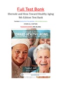 Ebersole and Hess Toward Healthy Aging 9th Edition Test Bank