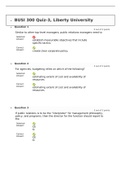 BUSI 300 QUIZ 3 (Set 6), Verified and Correct answers, Liberty University