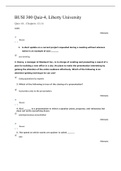 BUSI 300 QUIZ 4 (Set 1), Verified and Correct answers, Liberty University