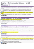 Latest Sophia - Environmental Science - Unit 3 Milestone 3