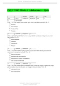 PSYC 290N Week 4; Adolescence|20212022|Updated|Graded A|A+|