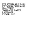 TEST BANK FOR Dulcan’s Textbook Of Child And Adolescent Psychiatry