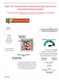 Eden Wu.Focused Exam Respiratory Syncytial Virus Completed Shadow Health-Nursing Care of Children (Pediatrics) -Fall 2021, NURS 341-05