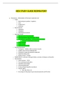 HESI STUDY GUIDE RESPIRATORY