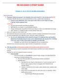 NR 324 Exam 1 Study Guide. ADULT HEALTH 1 (CHAMBERLAIN COLLEGE OF NURSING)  